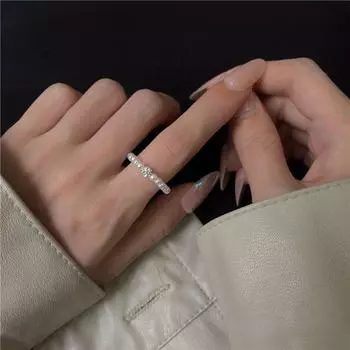 Подарок Элегантные стразы ручной работы с бриллиантами блестящее кольцо на палец Кольца из бисера Жемчужные кольца Модные украшения белый