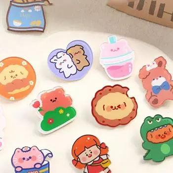 Подарок Kawaii, простая акриловая модная брошь в корейском стиле, украшение для сумки, модные украшения, мультяшная брошь