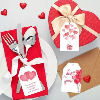 Подарок ко Дню святого Валентина, бумажная вешалка, подарочный кулон, декоративные принадлежности, открытка, 1 комплект One Size