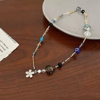 Подарок Любовь Сердце Девушка Цветок Ожерелье Модные Украшения Корейский Стиль Ожерелье Женщины Ключица Цепочка разноцветный