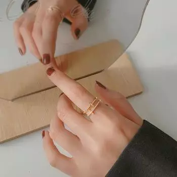 Подарок Милый Стразы Простые Модные Ювелирные Изделия Крест Открытое Кольцо Женское Кольцо Корейский Стиль Кольцо золотой