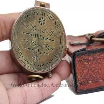 Подарок мужу, годовщина, свадебный подарок для него, Компас,