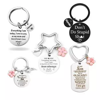 Подарок на День матери из титановой стали с лазерной гравировкой 30*30*1.5mm