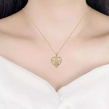 Подарок на День матери, ожерелье со стразами в форме сердца, ожерелье из антиокислительного сплава для ключицы матери, ювелирные изделия для повседневной носки, подарки серебряный