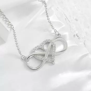 Подарок на День матери Счастливая 8-линейная цепочка-колье Горячая Мёбиус Бесконечная любовь Любовное ожерелье