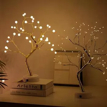 Подарок на день рождения 1 июня День защиты детей Выпускной для девочек Маленький подарок Огненная елка Серебряный цветок Декоративная гирлянда Светильник для елки Pearl Lamp - Ordinary Packaging