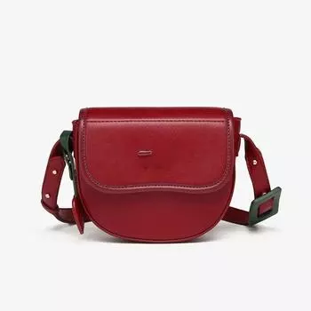 Подарок на день рождения Cherry Saddle Bag Модная универсальная текстура Красная сумка Оригинальная сумка через плечо для женщин