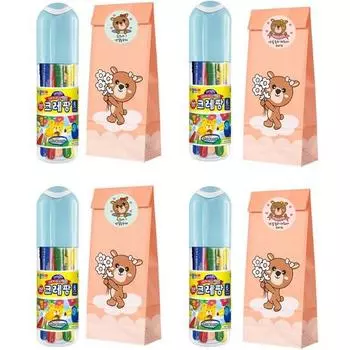 Подарок на день рождения Danbi Nine Daycare: крепин 4 шт. + бумажный пакет 4 шт. + 2 типа наклеек по 4 шт., 6 цветов, 1 комплект, корейские игрушки