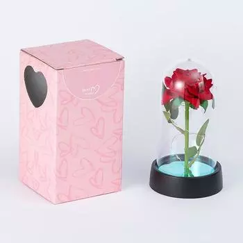 Подарок на день рождения для девушки, красочная роза, вечный цветок, светящееся украшение, реквизит для предложения, подарки на День святого Валентина для жены