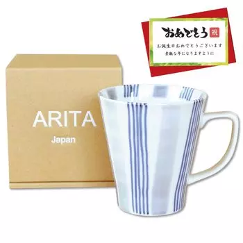 Подарок на день рождения Кружка Кофейная чашка Arita Ware Hasami Ware Подходит для микроволновой печи Inase Blue Gift синий