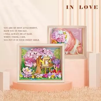 Подарок на день рождения своими руками, креативный букет, цветочная композиция, стол, украшение дома, игрушки для дочки Flower-369Pcs