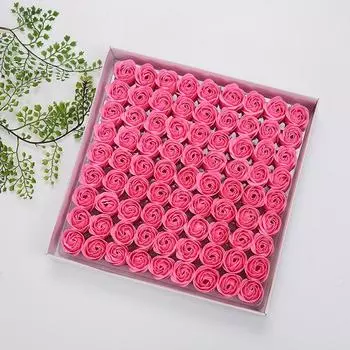 Подарок на День святого Валентина для девушки 81 мыльный цветок розы без основы и ароматное украшение из мыльных цветов для DIY, подарочная коробка, мыльная роза LS