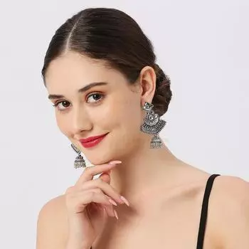 Подарок на День святого Валентина для подруги и парня, цыганские серебряные и золотые серьги в стиле бохо, оксидированные серьги в афганском племени для девочек