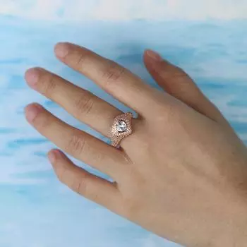 Подарок на День святого Валентина для влюбленных, микро-паве из фианита, розовое золото, сердце, золото, многоцветное женское кольцо на палец, размер 6, 7, 8 8