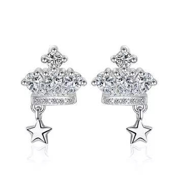 Подарок на День святого Валентина, модные сверкающие классические серьги-гвоздики из циркония для женщин, ослепительные элегантные женские аксессуары, ювелирные изделия, неподвластные времени