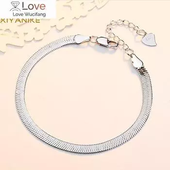 Подарок на годовщину из стерлингового серебра 925 пробы, модный браслет-лезвие для женщин, классический, короткий, регулируемый, очаровательный, ювелирное изделие