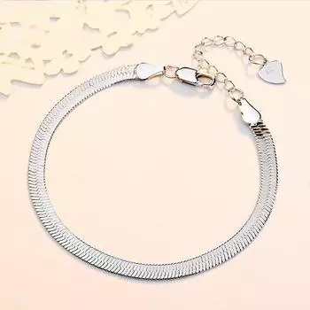 Подарок на годовщину из стерлингового серебра 925 пробы, модный браслет-лезвие для женщин, классический, короткий, регулируемый, очаровательный, ювелирное изделие