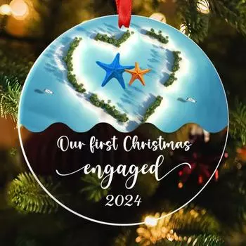 Подарок на новоселье Yousheng, рождественское украшение 2024 года, первое подвесное украшение для дома, акриловый подарок на память для новых домовладельцев H