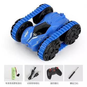 Подарок на Новый год 2.4G пульт дистанционного управления переворачивающийся гусеничный танк двухсторонний трюковой автомобиль Dipper Car детский подарок игрушечная машина зелёный