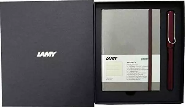 Подарок на новый школьный праздник LAMY Pen Paver Gift Set перьевая ручка Ulster H Deep Box в комплекте и FP(M) [Темно-фиолетовый/Примечание фиолетового] Подарок белый