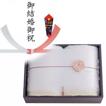 Подарок на свадьбу полотенце Имабари подарочный набор из 2 полотенец для лица белый резак для узелков сделано в Японии упаковочная бумага бесплатно sara-la en-en-