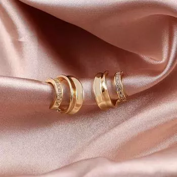 Подарок на вечеринку, двойные круглые серьги в корейском стиле, модные ювелирные серьги-гвоздики в форме буквы C серебряный