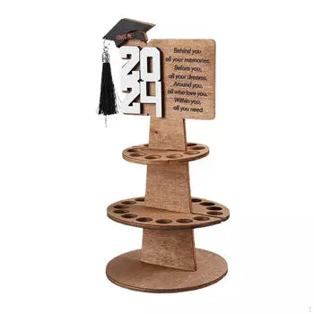 Подарок на выпускной держатель для денег, принадлежности для вечеринок, деревянное уникальное дерево, креатив коричневый