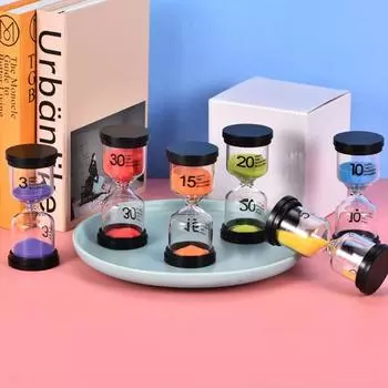 Подарок на выпускной Превосходное качество Стеклянная трубка Таймер Песочные часы Настольный орнамент Воронка времени Песочные часы Pink-1 Minute