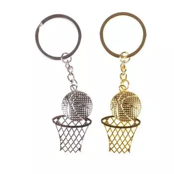 Подарок Памятные подарки Школьная баскетбольная сумка Подвеска Автомобильный брелок Держатель ключей Баскетбольная сетка Брелок золотой