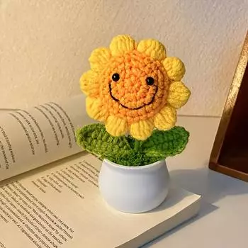 Подарок ручной работы крючком в виде подсолнуха для женщин - тщательно разработанный подарок на день рождения дочери, уникальный подарок для человека, связанного с сюжетом, рождественский подарок 1pc