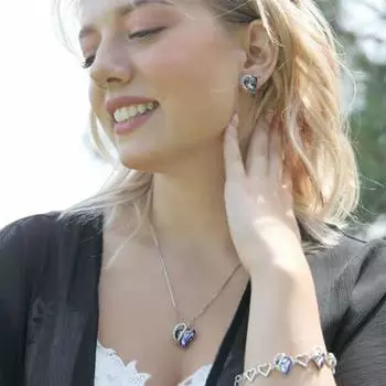 Подарок Сердце Кулон Модные Украшения Девушка Ключица Цепь Корейский Стиль Ожерелье Женское Ожерелье светло-зеленый