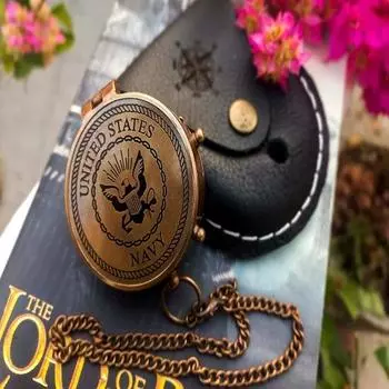 Подарок ветеранам, компас, подарок ветеранам ВМФ, США. Подарок военно-морского флота, гравированный компас, памятный подарок, гравированный компас ручной работы