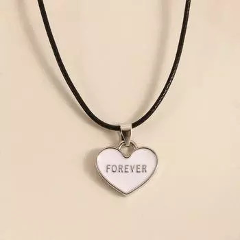 Подарок Я люблю тебя вечно влюбленные черно-белые парные кулоны чокер цепочка на шею сердце ожерелье 1pair