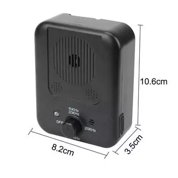 Подавитель лая Ультразвуковой уличный отпугиватель собак Противошумное перезаряжаемое устройство Антилай Отпугиватель домашних собак чёрный