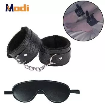 Подбитые флисом наручники из ПУ кожи, ножные цепи для женщин, не повреждающие, фотореквизит, косплей, сексуальные аксессуары для студенческого костюма ankle cuffs