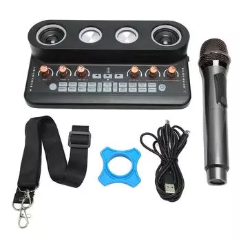 Podcast Equipment Bundle All in One Podcast Kit Music Production Equipment with Microphone for PC чёрный