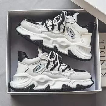 Podcast Shoes Мужская модная внутренняя высота с толстой подошвой Daddy Shoes Мужская спортивная повседневная обувь 39