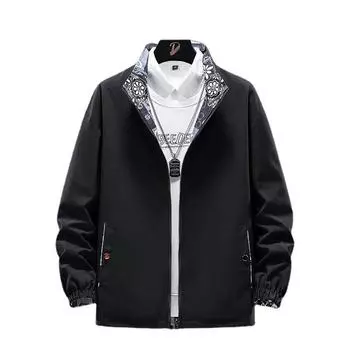 Поддельная двухкомпонентная куртка с капюшоном, повседневная универсальная двусторонняя куртка без капюшона 8XL