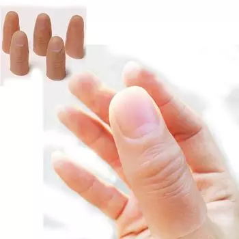 Поддельная магия 3 шт., кончик пальца, забавная шутка, мягкий большой палец, реквизит для розыгрыша, трюк, виниловая игрушка 2.5*5.3cm