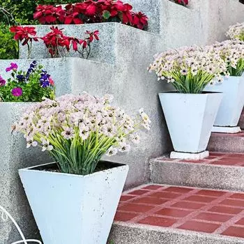 Поддельная Орхидея Романтический Износостойкий 7 Цветов Нежный 5 Ветвей Искусственный Цветок для Вечеринки фиолетовый