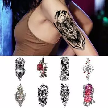 Поддельная татуировка водонепроницаемая съемная экологически чистая декоративная модная татуировка для боди-арта неразмытый символ M