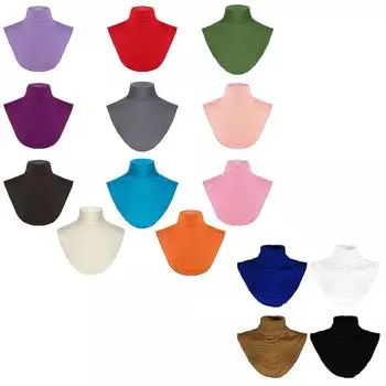 Поддельная водолазка Dickey, съемный хлопковый полутоп, блузка с воротником, утеплитель для женщин и девочек чёрный