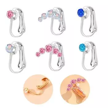 Поддельное кольцо для живота U-образной формы из нержавеющей стали с цветным цирконием для пупка для женщин, сексуальное украшение для тела без пирсинга