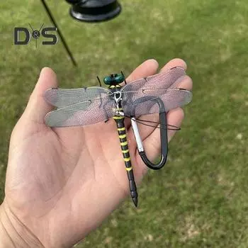 Поддельное украшение в виде стрекозы с карабином, портативное средство от комаров для кемпинга, имитация 3D-клипсы в виде стрекозы, подвесное украшение, детская игрушка Dragonfly