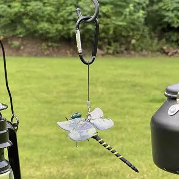 Поддельное украшение в виде стрекозы с карабином, портативное средство от комаров для кемпинга, имитация 3D