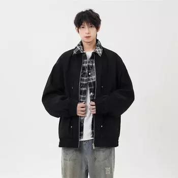 Поддельные две черные куртки, Высококлассная и повседневная клетчатая куртка с лацканами для мужчин 8XL