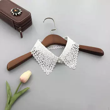 Поддельные колье, аксессуары для одежды, шифоновые универсальные накладные галстуки с лацканами для женщин и девочек белый