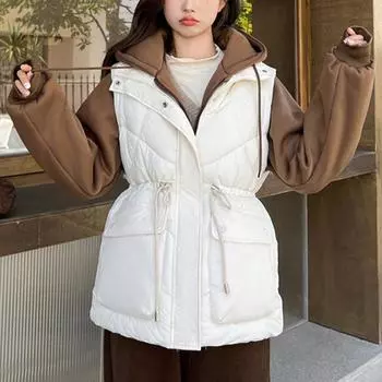 Поддельные пальто из двух частей, женские зимние модные парки большого размера с длинными рукавами, женские толстые теплые зимние куртки M хаки