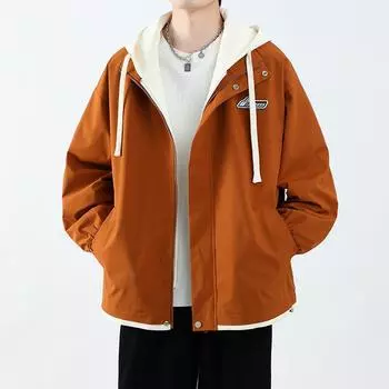 Поддельные подростковые два мальчика заряжающие одежда весна и осень студенческий свитер куртка в стиле Harbor куртка мужская одежда M чёрный