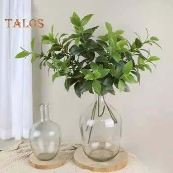 Поддельные растения без увядания реквизит для фотосессии эстетические красивые искусственные зеленые растения листья османтуса домашний декор зелёный